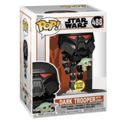 Star Wars: The Mandalorian Funko Pop! Dark Trooper (with Grogu) (GITD) #488 -Nintendo Sales 97 1800x1800