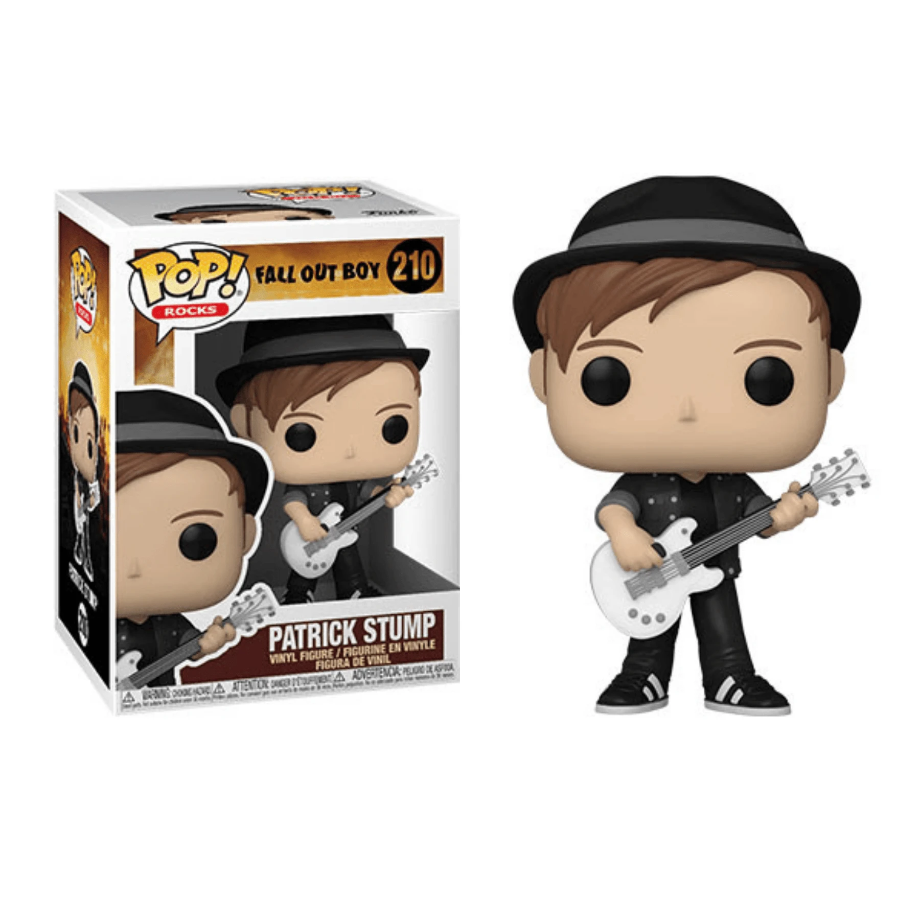 Fall Out Boy Funko Pop! Patrick Stump (with White Guitar) #210 4 Fall Out Boy Funko Pop! Patrick Stump (with White Guitar) #210 - Image 2
