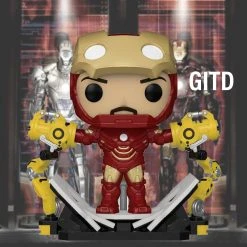 Iron Man 2 Funko Pop! Deluxe Iron Man (with Gantry) 6in (GITD) #905