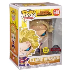 My Hero Academia Funko Pop! All Might (Weakened) (Battle Damage) GITD #648 -Nintendo Sales allmbox 1800x1800