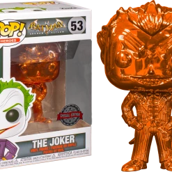TOY RESCUE: Batman: Arkham Asylum Funko Pop! The Joker (Orange Chrome) #53 (Non-Mint)