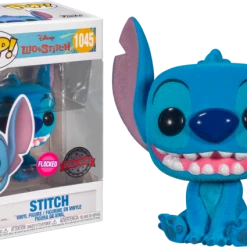 Lilo & Stitch Funko Pop! Stitch (Sitting) (Flocked) #1045 -Nintendo Sales fun56325 lilo and stitch stitch smiling seated flocked pop vinyl figure popcultcha 01 1800x1800