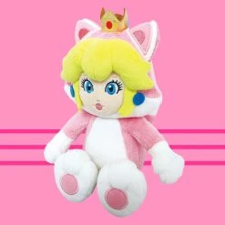 BANPRESTO Nintendo Mario Kart 8 Little Buddy Cat Peach 10in Plush