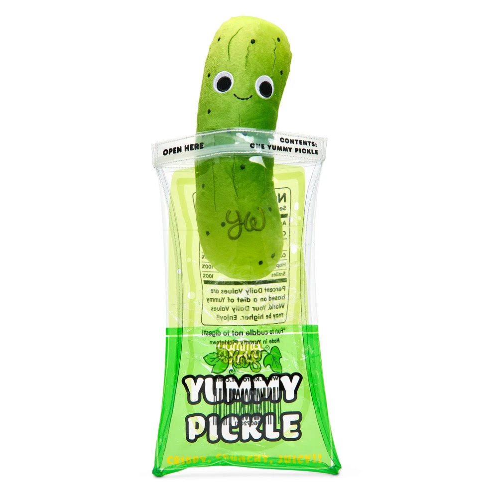 Yummy World Kidrobot Crunchy Pickle In Bag 10in Plush 5 Yummy World Kidrobot Crunchy Pickle In Bag 10in Plush - Image 3