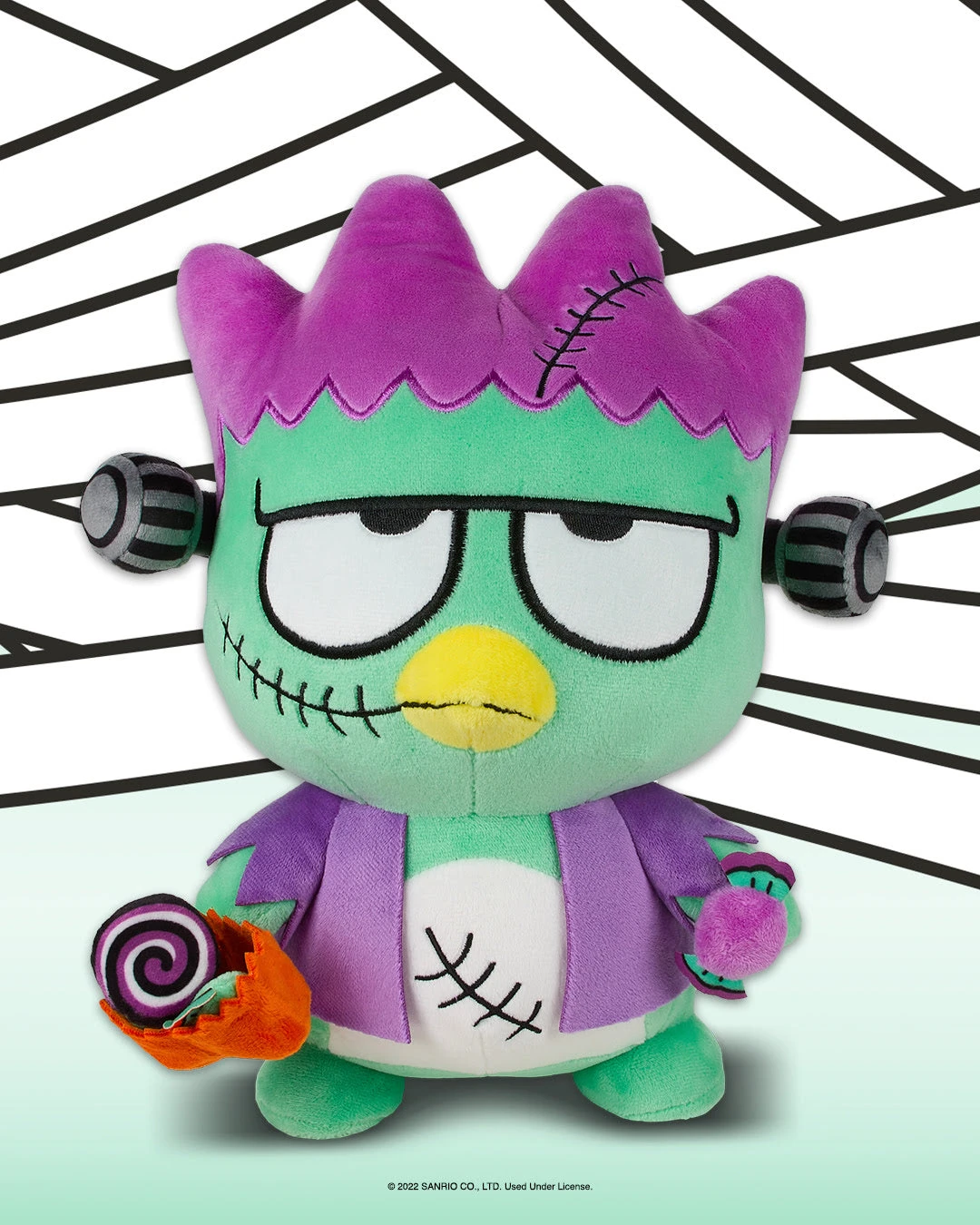 Hello Kitty And Friends X Kidrobot Halloween Badtz-maru (Frankenstein) 13in Plush 5 Hello Kitty And Friends X Kidrobot Halloween Badtz-maru (Frankenstein) 13in Plush - Image 3